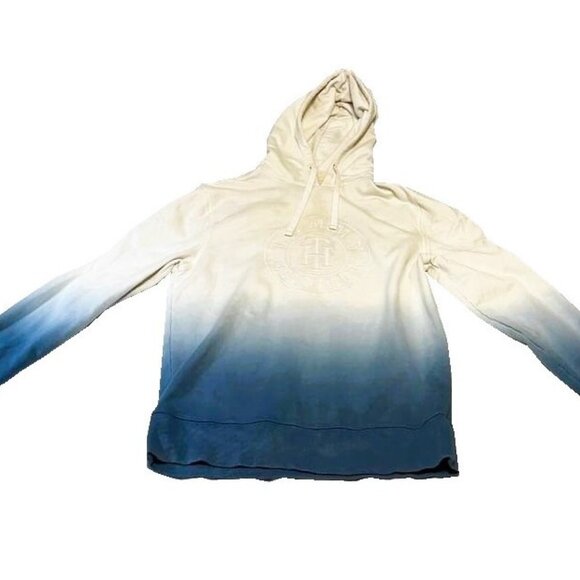 Tommy Hilfiger Blue and White Dip Dye Embossed Logo - Picture 2 of 3